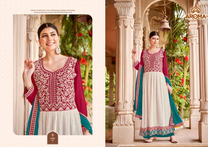 Minakari By Aroma Georgette Designer Readymade Suits Wholesale Shop In surat
